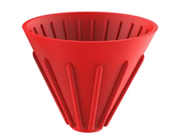 Filtro Dripper Origami en silicona color rojo